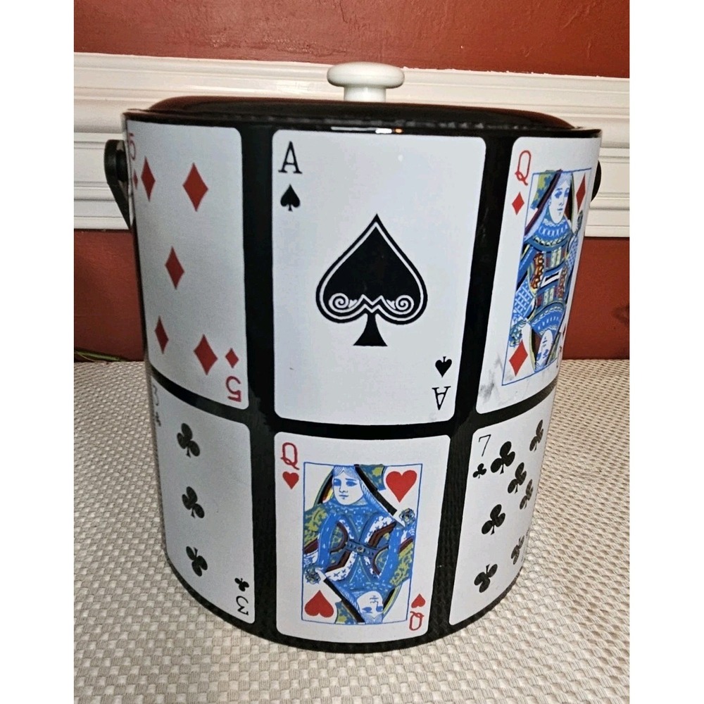 Poker Card Vintage Mr. Ice Bucket Poker CASINO Themed Bar Insulated Ice Bucket